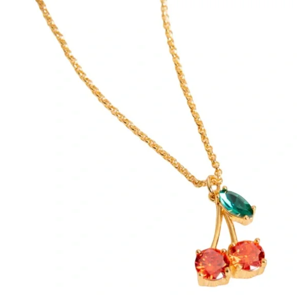 KATE SPADE • Ma Cherie Red Cherry Pendant Necklace - Picture 5 of 7